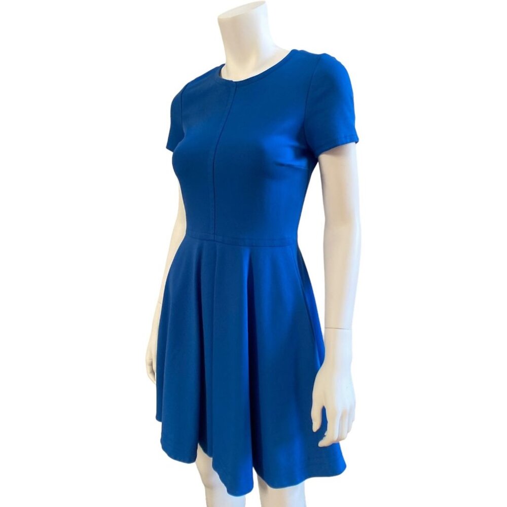 Diane Von Furstenberg Ivana Blue Short Sleeve Fit & Flare Dress,  Size 6 - Picture 2 of 16